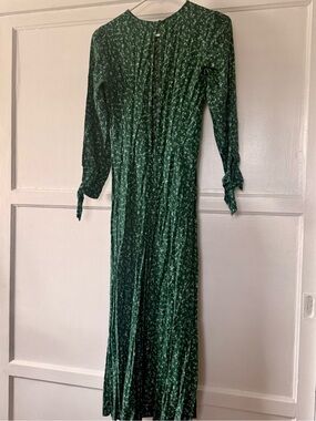 Reformation Forest Green Floral Maxi Dress